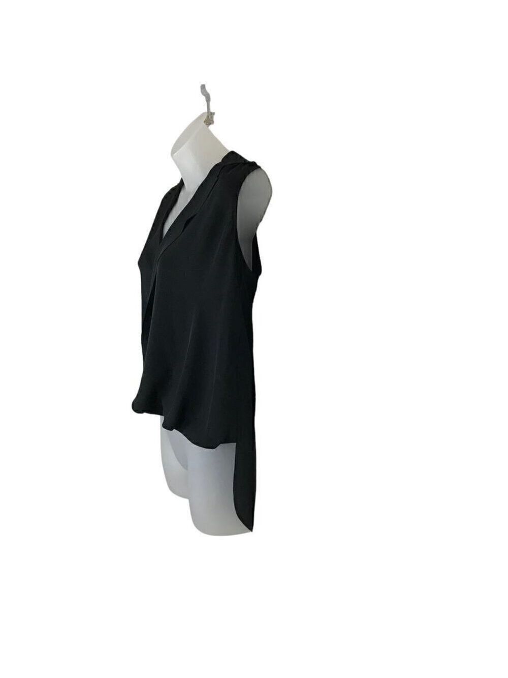 JUDITH & Charles 100% Silk Collar Drape Wrap Sleeveless Blouse Size 2